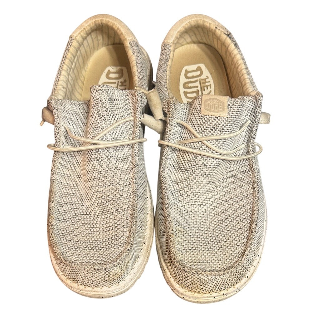 Hey‎ Dude Wally Stretch Sox Storm White Mens Size 9 Slip On Loafers 41898-1UO
